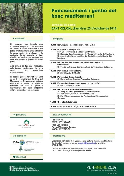 Funcionament i gestió del bosc mediterrani
